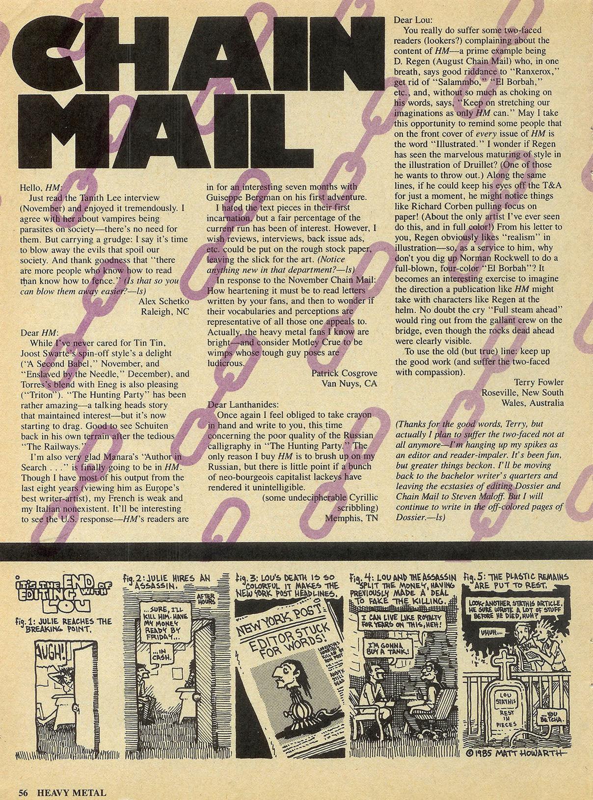 Heavy Metal Magazine March 1985