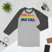 Load image into Gallery viewer, Heavy Metal (Rainbow Logo) 3/4 sleeve raglan shirt