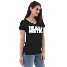 Load image into Gallery viewer, Heavy Metal (White Logo) Women’s V-Neck T-Shirt