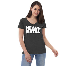 Load image into Gallery viewer, Heavy Metal (White Logo) Women’s V-Neck T-Shirt