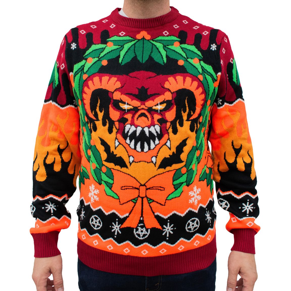 Heavy Metal Demon Ugly Christmas Sweater