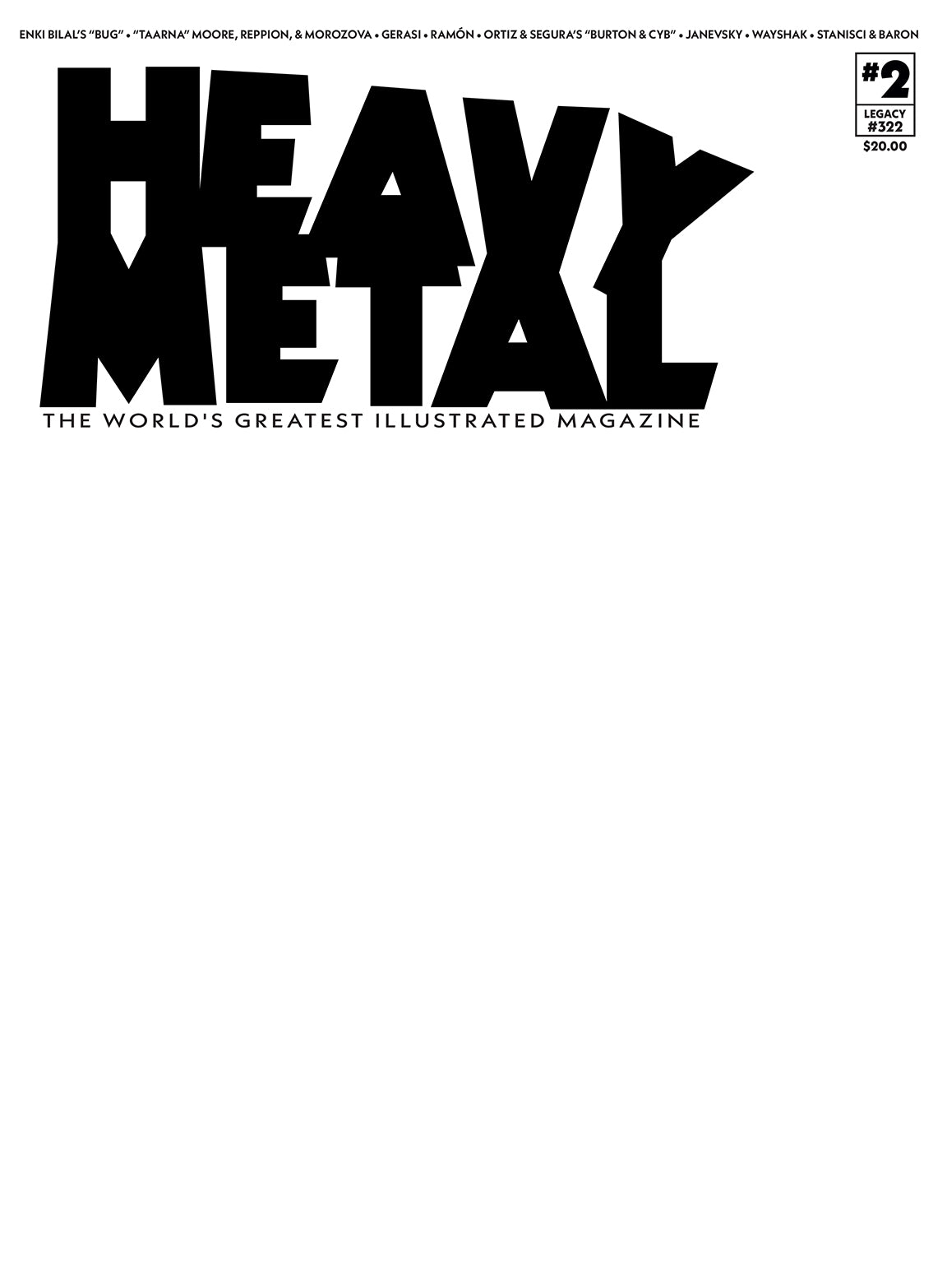 Heavy Metal #2F Blank Sketch Cover