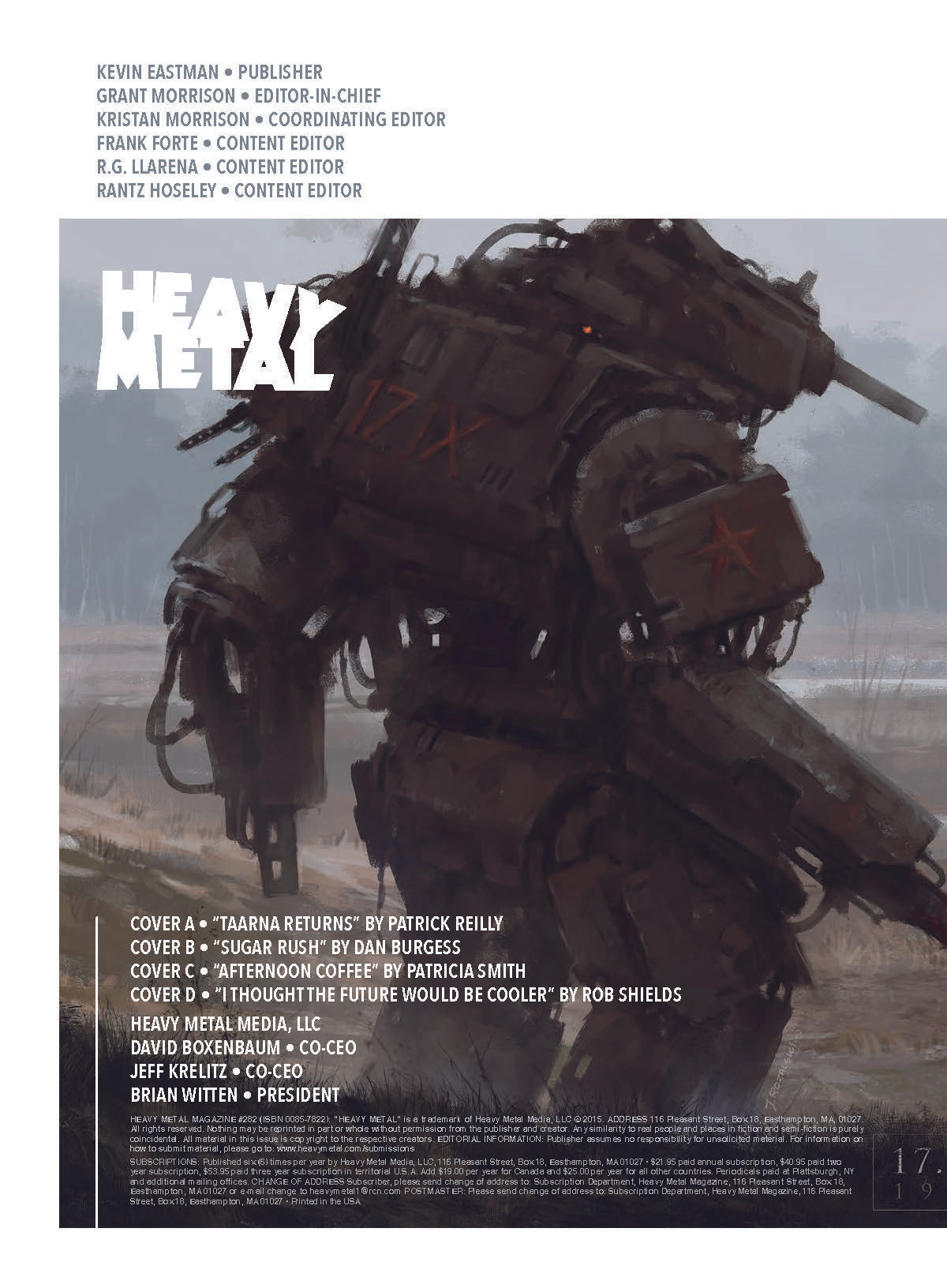 HEAVY METAL Magazine Issue #282 - Afternoon Coffee by Frankie Smith