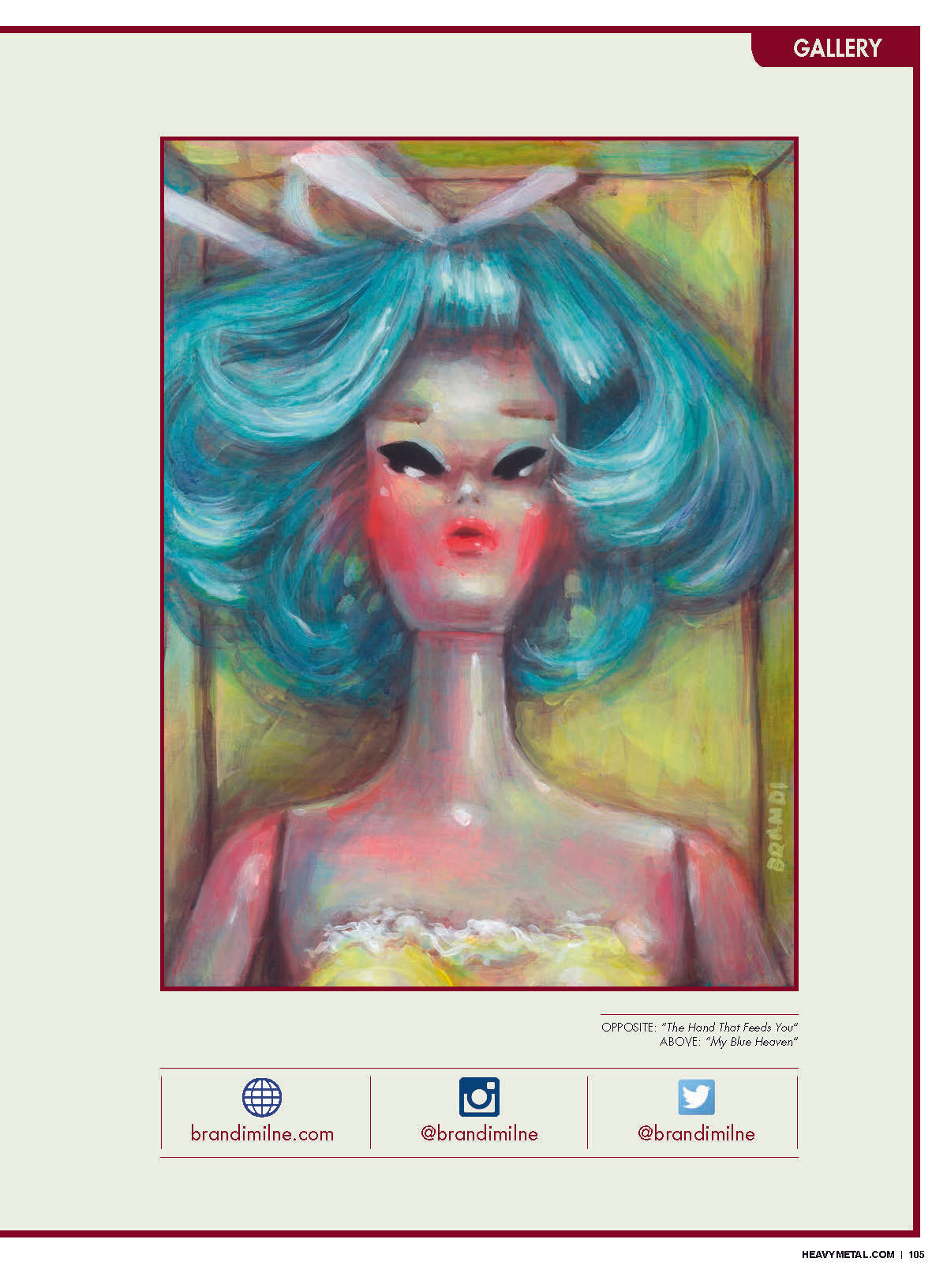 Heavy Metal Magaine #297 Cover A - Brandi Milne