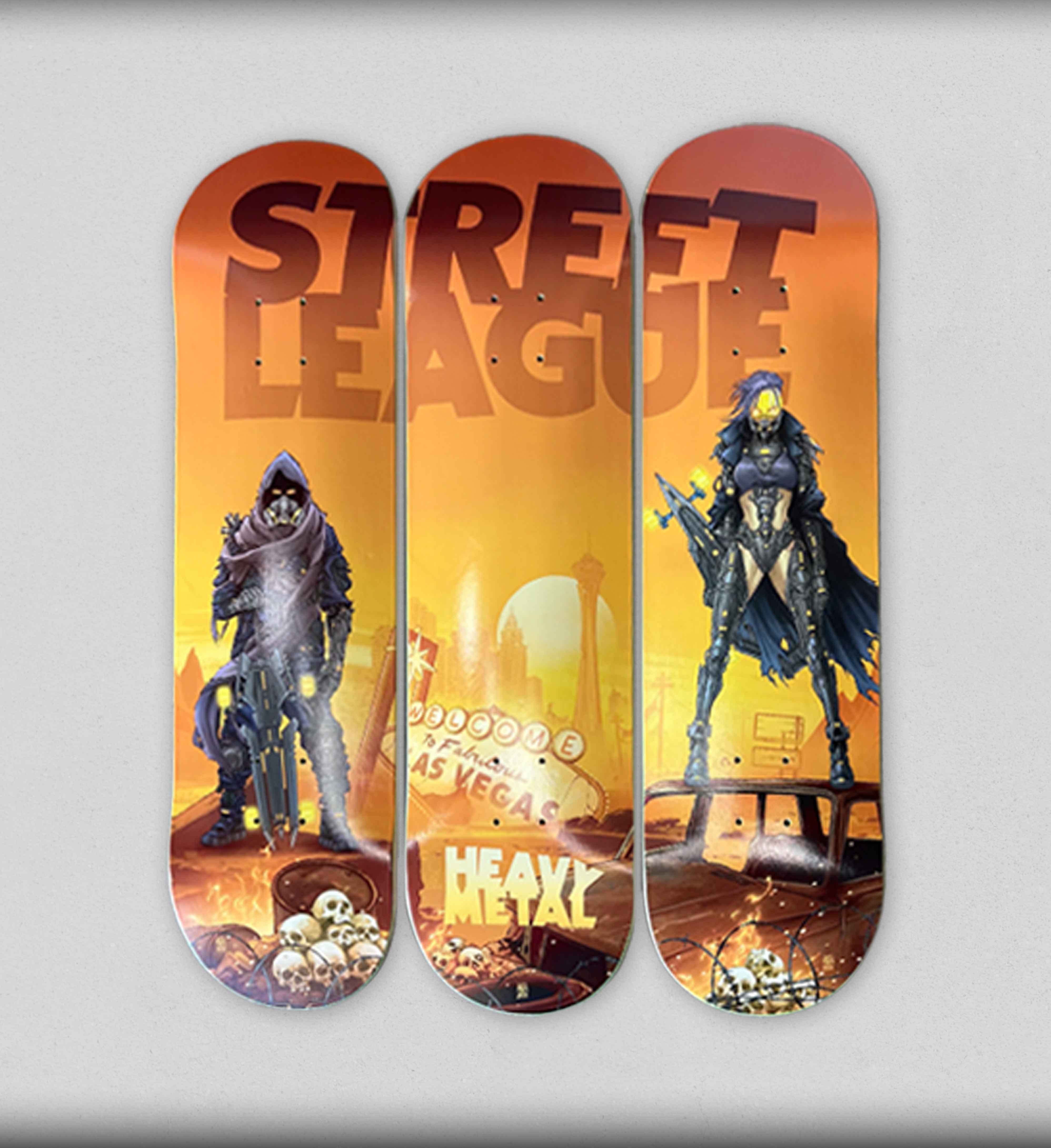 Street League Skateboarding SLS x Heavy Metal Decks Triptych