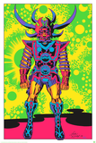 SIGNED Jack Kirby / Barry Geller - Lord of Light Blacklight Print - Sam, The Lord of Light