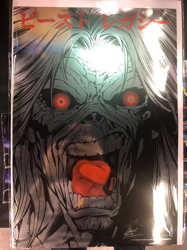 Iron Maiden Legacy of the Beast Halo Face Print (Mirrored Foil)