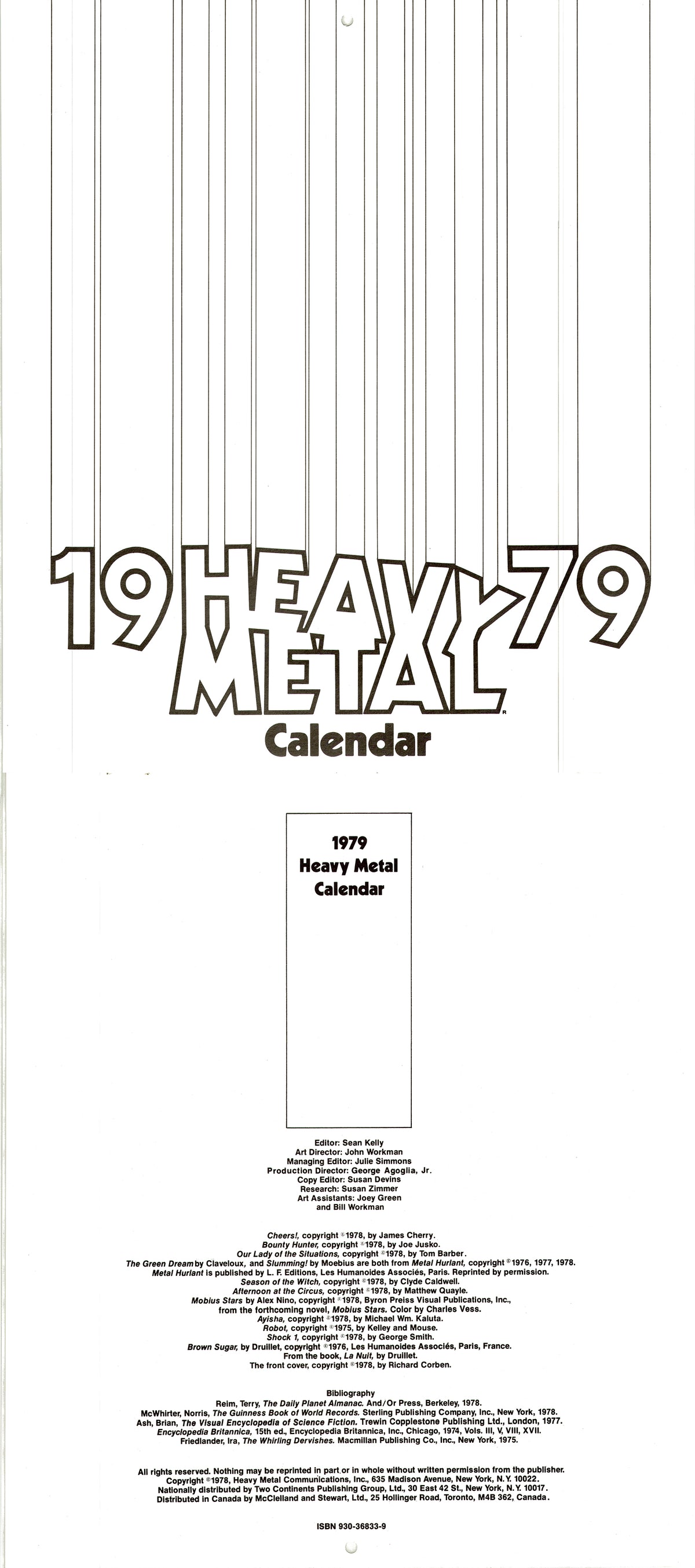 Calendar 1979 - Heavy Metal