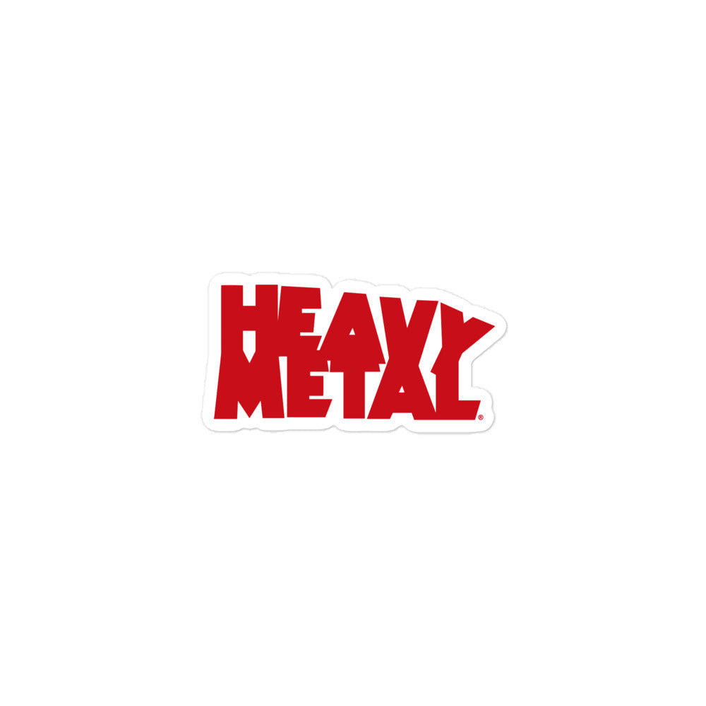 Heavy Metal (Red Logo) Bubble-Free Stickers