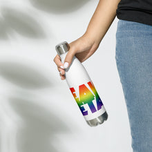 Load image into Gallery viewer, Heavy Metal (Rainbow Logo) Stainless Steel Water Bottle