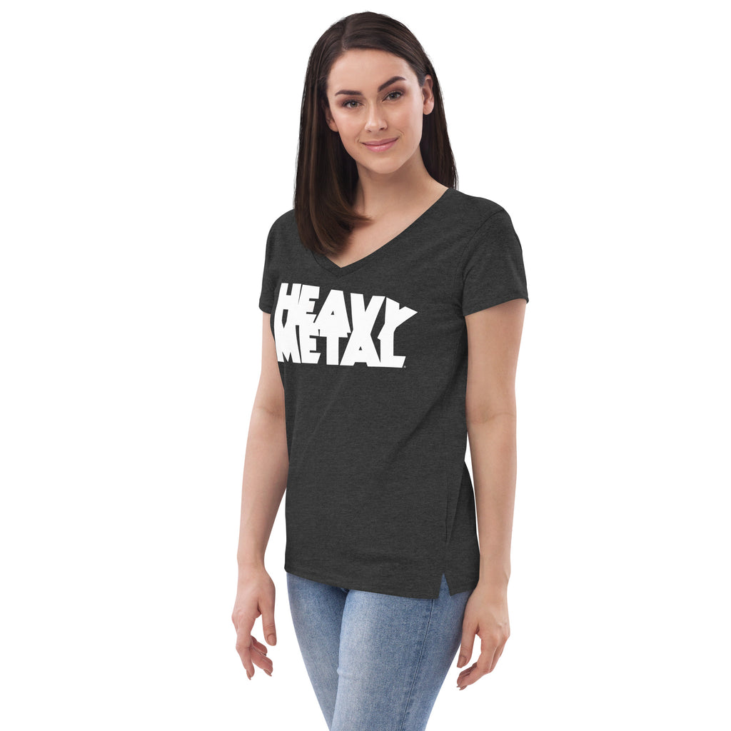 Heavy Metal (White Logo) Women'S V-Neck T-Shirt – Heavy Metal Magazine