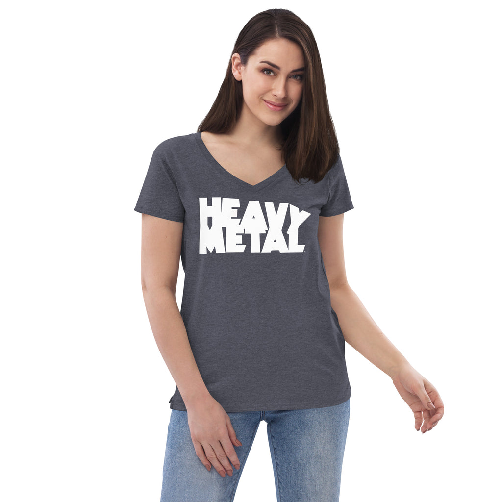 Heavy Metal (White Logo) Women’s V-Neck T-Shirt