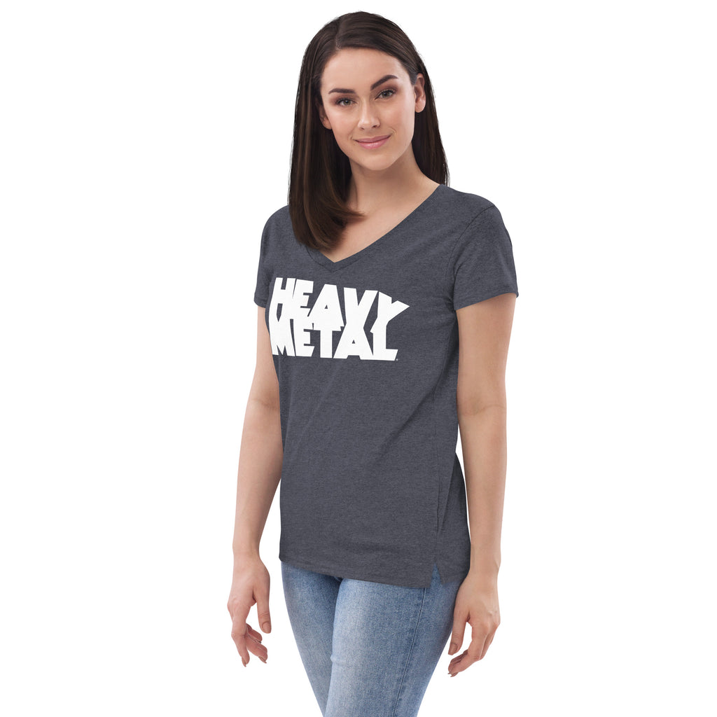 Heavy Metal (White Logo) Women’s V-Neck T-Shirt